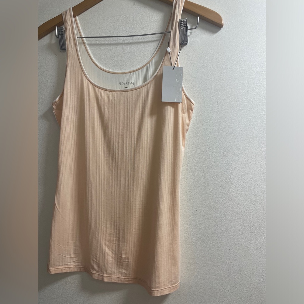 Negative Underwear Ribbed Tank Top - Peach